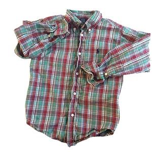 Youth Boy Ralph Lauren Long Sleeve Button down Shirt size 5‎